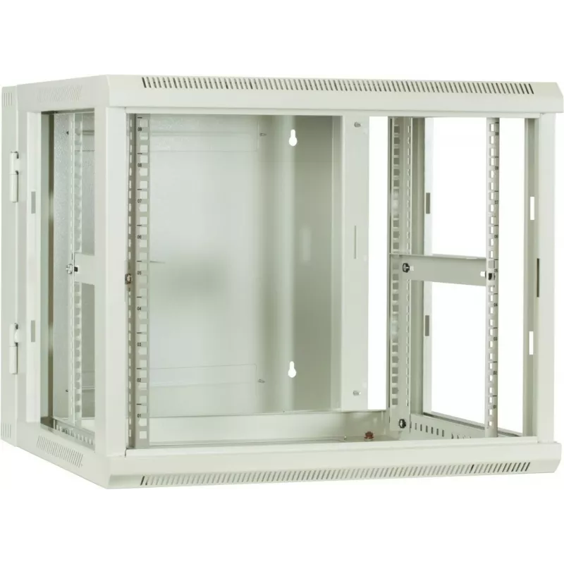 DSIT 9U reversibler Wandmontage-Serverschrank mit Glastür, Weiß, 600x600x501 mm (DS6609W-DOUBLE)