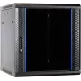 DSIT DS6612 12U Wandmontage-Serverschrank mit Glastür, 600x600x635 mm, Schwarz