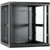 DSIT DS6612 12U Wandmontage-Serverschrank mit Glastür, 600x600x635 mm, Schwarz