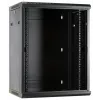 DSIT DS6615 15U Wandmontage-Serverschrank mit Glastür, 600x600x770 mm, Schwarz