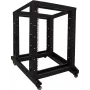 DSIT 18U 19 inch freistehender Rackschrank auf Rollen, 600x800x1000 mm, unmontiert, schwarz