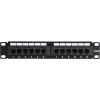 DSIT DS-10Patch6-12UTP 10-Zoll 12-Port UTP CAT6 Patchpanel, 1U Rackmontage, Schwarz
