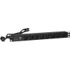 DSIT DS-8PDU-MO 19 inch 8-fach Master-Überlastschutz-Steckdosenleiste, 0,48 m Kabel, Schwarz