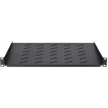 DSIT DS-FH1U450 1U festes Regal für 600 mm tiefe Wandschränke, 450 mm Tiefe, Schwarz
