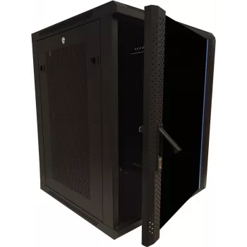 DSIT 15U 19 inch Wandmontage-Serverrack-Schrank mit Glastür und perforierten Seiten 600x600x770 mm