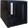 DSIT 12U freistehender Server-Rack-Schrank, 600x600x720 mm, perforierte abschließbare Fronttür, schwarz