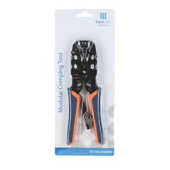 DSIT DC-TOOL-RJ45PRO Professionelles Crimpwerkzeug für RJ45-Stecker mit Kabelschneider und Abisolierzange