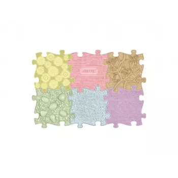 MUFFIK Orthopädische Sensorik-Matte Set 6-in-1 Baby Pastel – 6 Puzzle-Teile