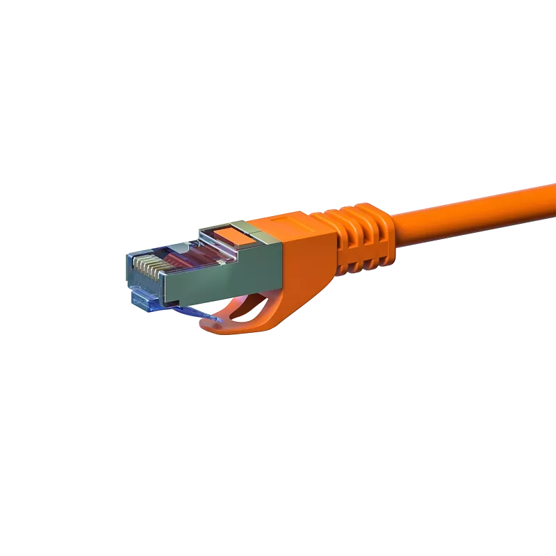 DSIT CAT 6a Netzwerkkabel LSOH - S/FTP - 0,25 Meter - Orange (DC-6A6-002)