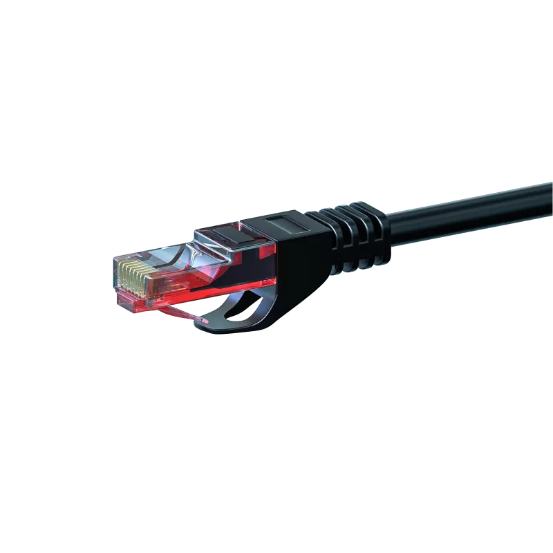 DSIT CAT6 Netzwerk-Patchkabel U/UTP, 2 m, Schwarz, 100% Kupfer (DC-60-020)