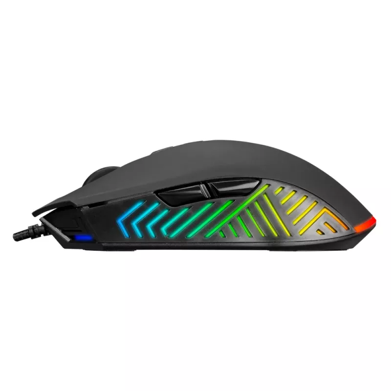 Rampage Spear V2 Kabelgebundene Gaming-Maus 12800 DPI Optisch RGB Schwarz