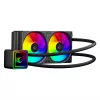 Rampage INFINITE V240 ARGB 240mm Flüssigkeits-CPU-Kühler mit Temperaturanzeige, Schwarz