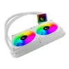 Rampage INFINITE V240 Weiß 240mm ARGB AIO Flüssigkeits-CPU-Kühler mit Temperaturanzeige