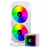 Rampage INFINITE V240 Weiß 240mm ARGB AIO Flüssigkeits-CPU-Kühler mit Temperaturanzeige