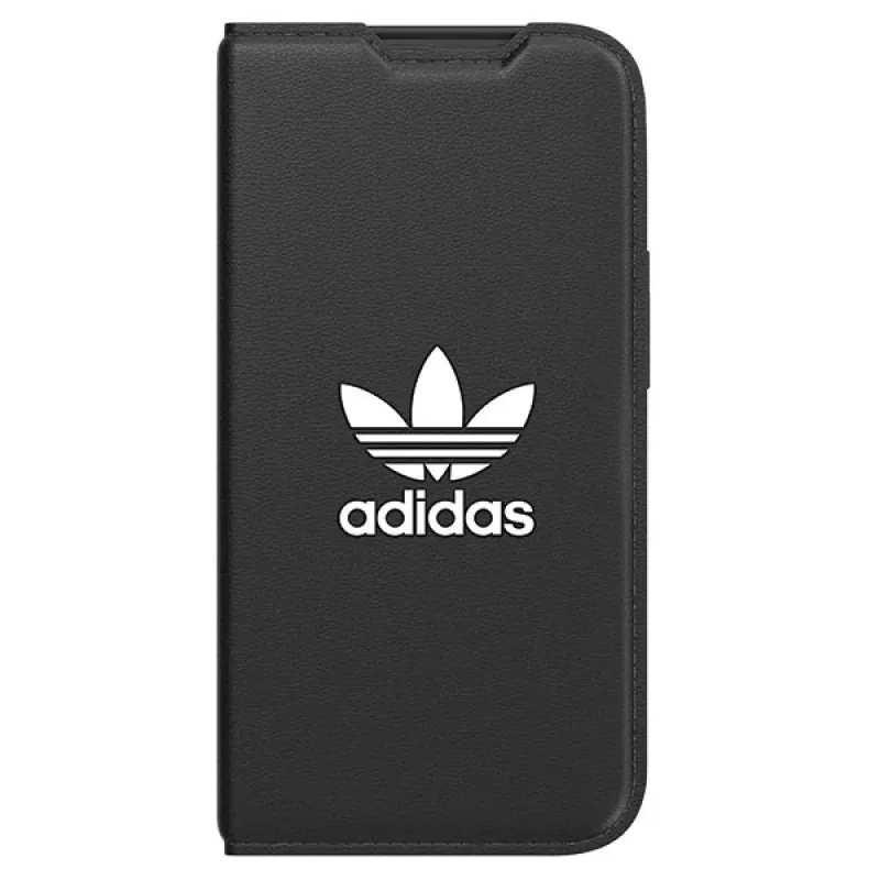 Adidas Originals Basic Booklet-Hülle für iPhone 14 Pro, Schwarz & Weiß