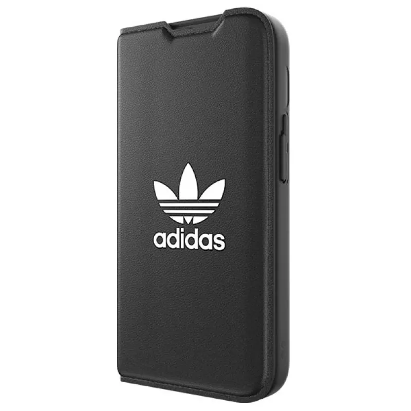 Adidas Originals Basic Booklet-Hülle für iPhone 14 Pro, Schwarz & Weiß