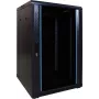 DSIT DS6618 18U 19 inch Server-Rack-Schrank mit Glastür, 600x600x1000 mm, Schwarz
