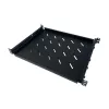 DSIT DS-FO96 19 inch Universelles festes Regal 1U, verstellbare Tiefe 710-950 mm, Schwarz