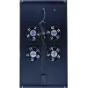 DSIT DS-FT100 4-Lüfter Server-Rack-Kühleinheit mit Thermostat für 1000 mm tiefe Schränke, 1U, 230V, Schwarz