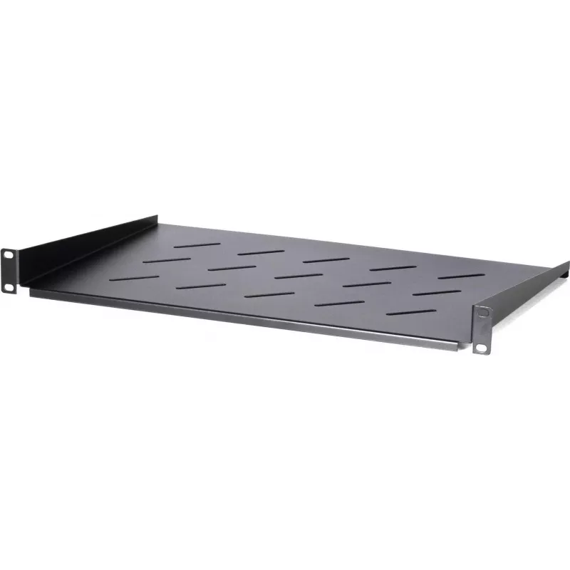 DS-IT 1U festes Rack-Regal für 450 mm tiefe Wandschränke, 300 mm Tiefe, Schwarz