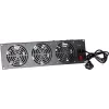 DSIT DS-FAN3FRONT 3U Rackmontage-Lüftereinheit mit 3 Lüftern für 19-Zoll-Racks, Schwarz