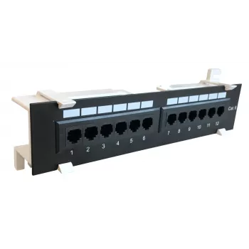DS-IT CAT 6 Wand-Patchpanel, 12-Port UTP (DS-Patch6-12UTP-WM)