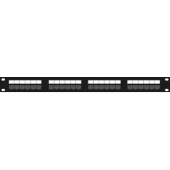 DSIT DS-Patch6a-24UTP 24-Port CAT6a UTP Patchpanel, 19 inch 1U, 10GbE, PoE+