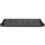 DS-IT 1U festes Regal für 450 mm tiefe Wandschränke, 350 mm Tiefe, Schwarz