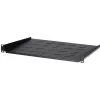 DS-IT 1U festes Regal für 450 mm tiefe Wandschränke, 350 mm Tiefe, Schwarz