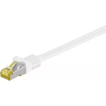 DSIT RJ45 Netzwerkkabel S/FTP PiMF mit CAT 7 Rohkabel, 5 m, Weiß (DC-72-050)