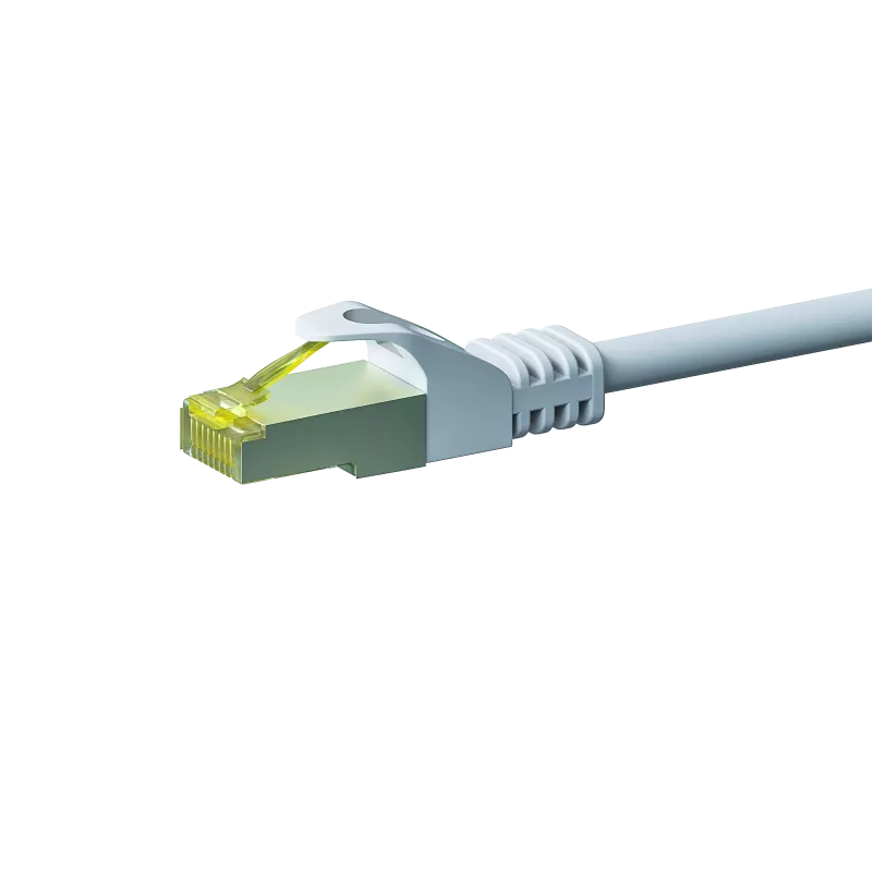 DSIT RJ45 Netzwerkkabel S/FTP PiMF mit CAT 7 Rohkabel, 50 m, Weiß (DC-72-500)