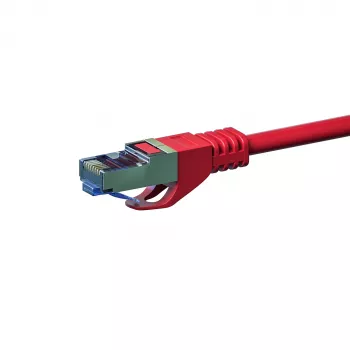 DSIT CAT 6a S/FTP LSOH Netzwerk-Patchkabel, 0,5 m, Rot