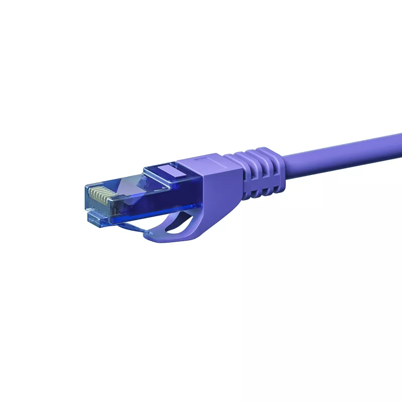 DSIT CAT6a U/UTP 100% Kupfer Patchkabel, 7,5 m, Violett, RJ45, 10Gbps, 500MHz