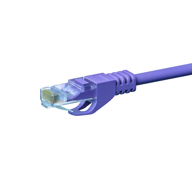 DSIT CAT5e Ethernet Patchkabel U/UTP 1m Violett 100% Kupfer