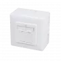 DSIT CAT5e UTP/STP Aufputz-Wandanschlussdose, Weiß, 1x RJ45, geschirmt, LSA+ Anschluss