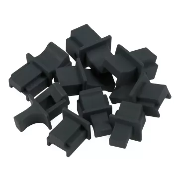 DSIT RJ45 Portabdeckungen, Set mit 10 Stück, Schwarz