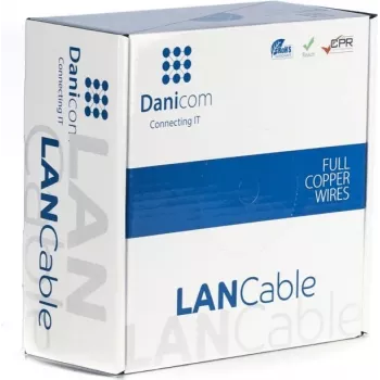 DSIT DANICOM CAT6 FTP 100m Installationskabel, Kupfermassivleiter - LSZH (Dca) - DC-FTP6-100S-DCA