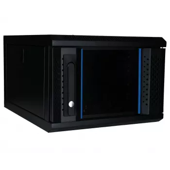 DSIT 4U 10 inch Wandmontage-Schrank mit Sicherheitsglas-Tür, 370x450x264 mm, Schwarz