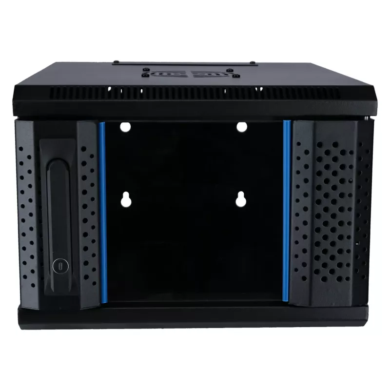 DSIT 4U 10 inch Wandmontage-Schrank mit Sicherheitsglas-Tür, 370x450x264 mm, Schwarz