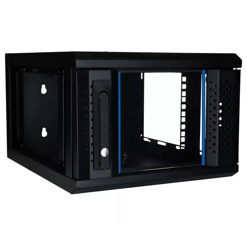 DSIT 4U 10 inch Wandmontage-Schrank mit Sicherheitsglas-Tür, 370x450x264 mm, Schwarz