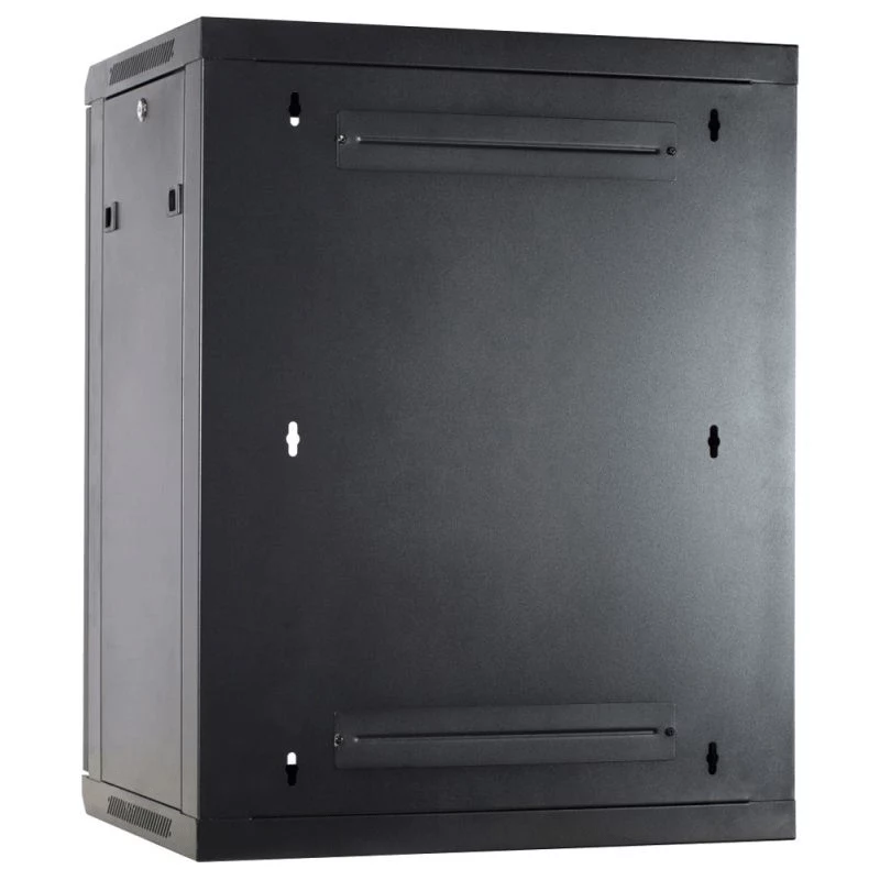 DSIT 15U Wandmontage-Serverschrank mit Metalltür 600x600x770mm Schwarz
