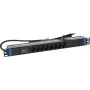 DSIT 19 inch Schweizer Steckdosenleiste Master Overload - 8 Steckdosen - 1,8 m Kabel