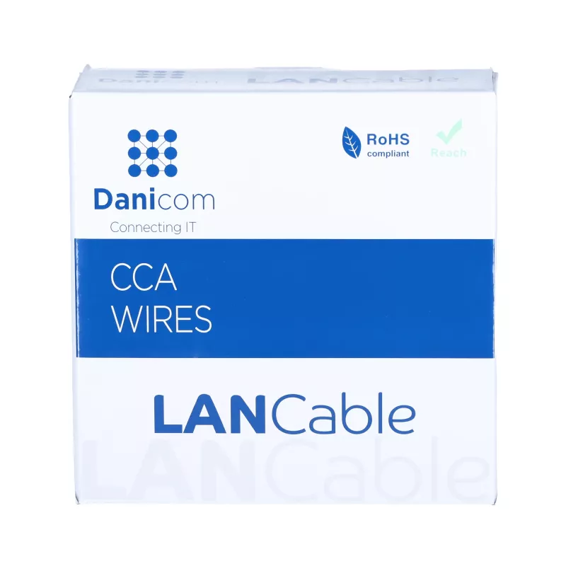 DSIT CAT5e F/UTP 50m Rolle Solid Core CCA Netzwerkkabel Grau (DC-FTP5CCA50S-GRY)