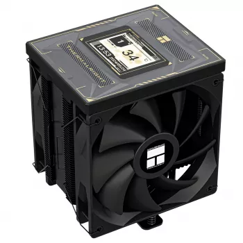 Thermalright Burst Assassin 120 Vision Black ARGB CPU-Luftkühler mit TFT-LCD-Display, 6 Heatpipes, 220W TDP, 120mm PWM-Lüfter, Intel LGA1700/1200/115X/2011/2066, AMD AM5/AM4