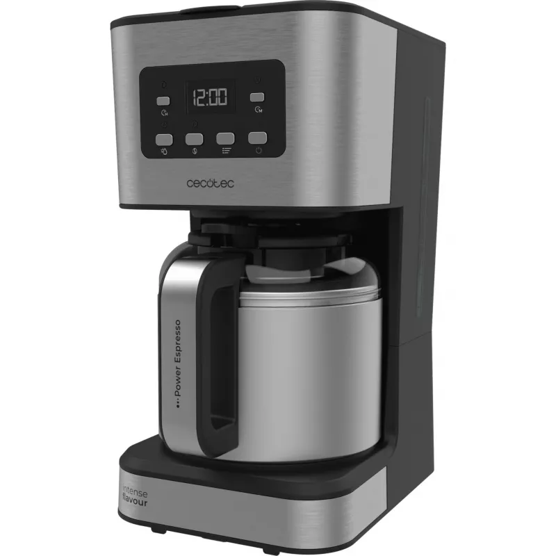 Cecotec Coffee 66 Drop & Thermo Time Filterkaffeemaschine, 1,2 l Thermokanne, 950 W, Edelstahl/Schwarz