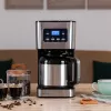 Cecotec Coffee 66 Drop & Thermo Time Filterkaffeemaschine, 1,2 l Thermokanne, 950 W, Edelstahl/Schwarz