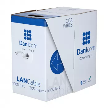 DSIT CAT5e FTP Solid Core CCA Netzwerkkabel 305m Grau