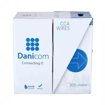 DSIT CAT5e FTP Solid Core CCA Netzwerkkabel 305m Grau