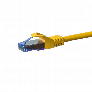 DSIT CAT6a U/UTP 100% Kupfer Ethernet-Patchkabel, 0,15 m, Gelb