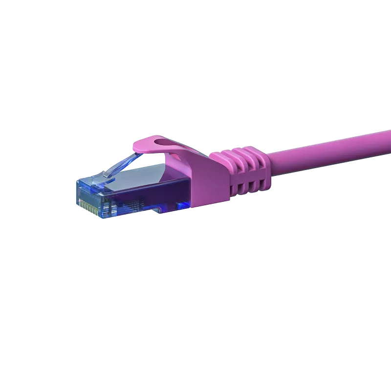 DSIT CAT6a Netzwerkkabel 100% Kupfer - U/UTP - 1 Meter - Rosa (DC-U6A9-010)